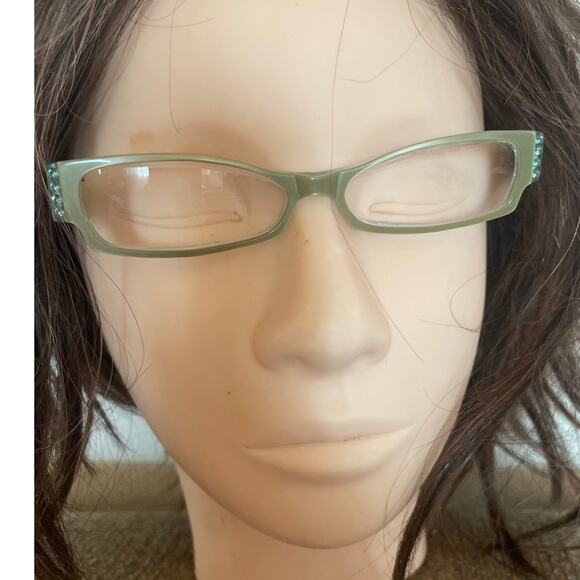 JEAN LAFONT Vintage Nadja Glasses wCrystals Frames Only 50's 60s CAT EYE RETRO - Picture 8 of 8